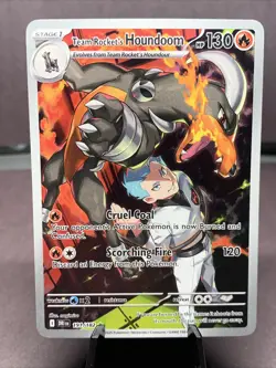 Pokemon TCG Team Rocket's Houndoom 191/182 Sv10: Destined Rivals IR - Image 1