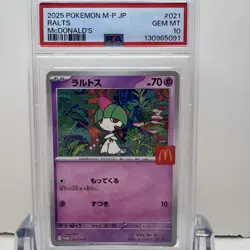 2025 POKEMON JPN M-P PROMO MCDONALD'S #021 RALTS - PSA 10 GEM MINT - Image 1