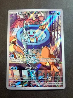Pokemon Squirtle 148/142 SV07 Stellar Crown Illustration Rare - Image 1