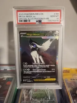 2025 POKEMON MEG EN-MEGA EVOLUTION SIR MEGA ABSOL EX 180 PSA 10 GEM MINT - Image 1