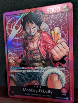 2022 ONE PIECE STARTER DECK STRAW HAT CREW #ST01 001 MONKEY.D. LUFFY - Image 1
