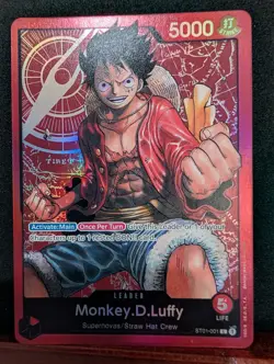 2022 ONE PIECE STARTER DECK STRAW HAT CREW #ST01 001 MONKEY.D. LUFFY - Image 4