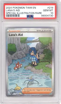 PSA 10 Pokemon Twilight Masquerade Lana's Aid Special Illustration Rare 219/167 - Image 1