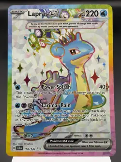 Lapras ex 158/142 - Full Art Ultra Rare - Stellar Crown Pokemon Card NM - Image 1