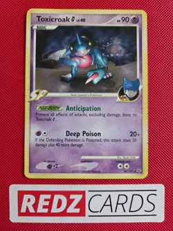 Toxicroak LV.40 Platinum 40/127 Non Holo Rare Pokemon Card 2009 HP - Image 1