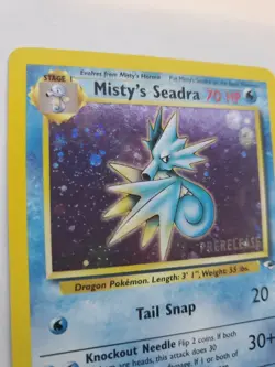 Misty's Seadra Prerelease Gym Holo Pokemon Card Base WOTC NM - Mint PSA - Image 2