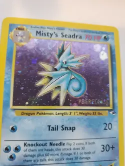 Misty's Seadra Prerelease Gym Holo Pokemon Card Base WOTC NM - Mint PSA - Image 3
