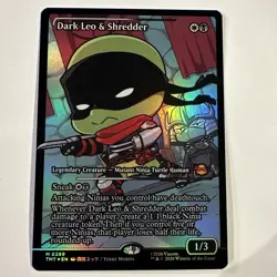 MTG Dark Leo & Shredder 0289 Showcase Foil TMNT Mythic Rare - Image 1