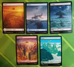 MTG Avatar Full Art Basic Land Set of 5 (Non-Foil) NM - Image 1