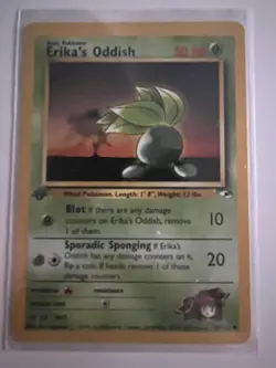 Erika's Oddish 78/132 1st Edition Common Excellent Condition Gym Heroes WOTC - Image 1