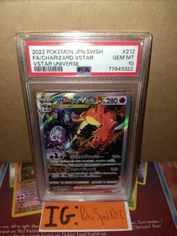 Pokemon 2022 VStar Universe Charizard Vstar PSA 10 Gem Mint #212 Japanese - Image 1