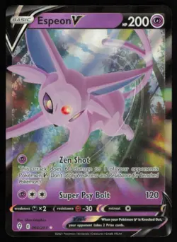 2021 Sword & Shield - Evolving Skies Espeon V Basic/Rare Holo V #64 - Image 1
