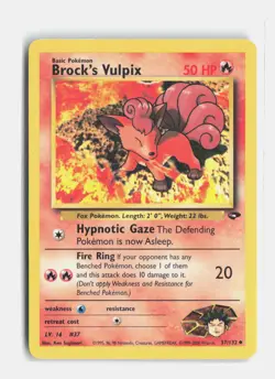 Brock's Vulpix 037/132 Unlimited Gym Challenge Pokemon MP - Image 1