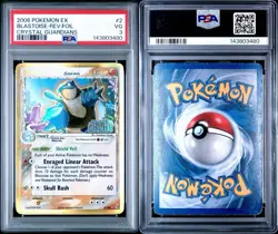 2006 POKEMON EX CRYSTAL GUARDIANS #2 BLASTOISE- REVERSE HOLO PSA 3 - Image 3