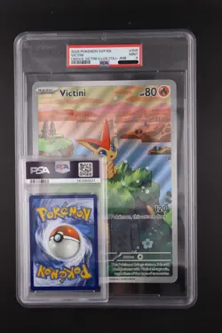 PSA 9 - 2025 Pokemon Collection VICTINI Jumbo Black Star Promo #208 - Image 3