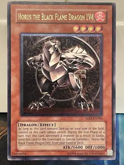 Horus The Black Flame Dragon LV4 - SOD-EN006 - Ultimate Rare - Unlimited - LP - Image 1