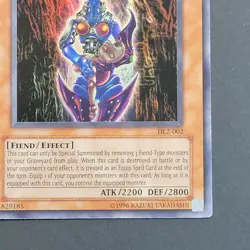 Yugioh TCG - Dark Necrofear - DL2-002 - Super Rare - LP - Vintage Unlimited 2002 - Image 4