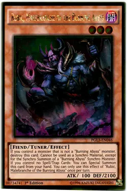 Yugioh! LP Rubic, Malebranche of the Burning Abyss - PGL3-EN046 - Gold Rare - 1s - Image 1