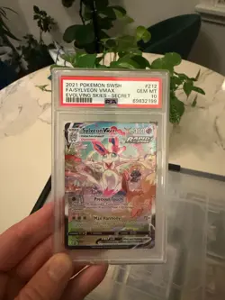 PSA 10 Sylveon Vmax 212/203 Evolving Skies Alternate Art Secret Rare Australia - Image 1