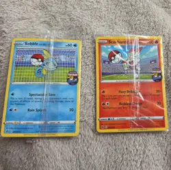 Pokemon Futsal Promos MINT Scorbunny on the ball 004 & Sobble on the ball 005 - Image 1