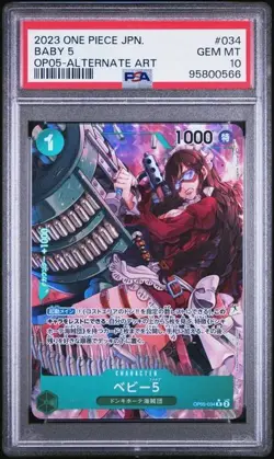 PSA 10 Baby 5 2023 One Piece Alternate Art OP05-034 PSA 10 Japanese PSA 10 - Image 1