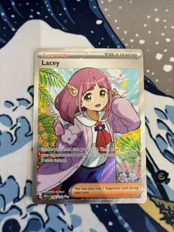 Pokemon TCG Lacey Full Art Stellar Crown Special Illustration Rare Card 166/142 - Image 1