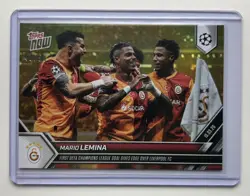Mario Lemina 2025-26 UCL Topps Now #101 1st UEFA Goal Gold Foil 40/50 - Image 1