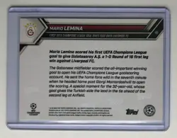 Mario Lemina 2025-26 UCL Topps Now #101 1st UEFA Goal Gold Foil 40/50 - Image 2