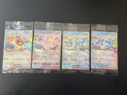 Pokemon TCG prismatic Evolutions Stamped Promo Lot - Eevee, Espeon, Vaporeon - Image 1