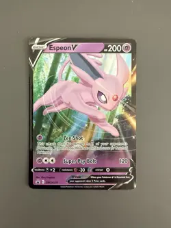 Pokemon TCG Espeon V Black Star Promo SWSH201 Ultra Holo Rare Promo Card NM - Image 1