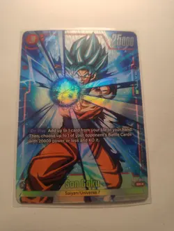 DBS Dragon Ball Fusion World FB01-015 Son Goku SR ALT Trading Card - Image 1