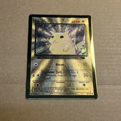 Pokemon Gold Metal Pikachu Card 58/102 - Celebrations Ultra Premium Collection - Image 1