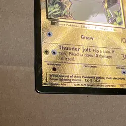 Pokemon Gold Metal Pikachu Card 58/102 - Celebrations Ultra Premium Collection - Image 3