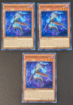 Yugioh - 3x the Phantom Knights of Stained Greaves - PHRA-EN002 - 1st - Common - Image 1