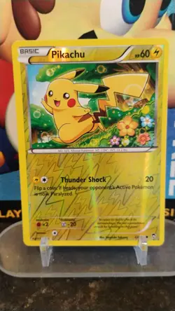 PIKACHU Furious Fists XY Series POKEMON Reverse Holo 2014 Trading Card 27/111 - Image 1