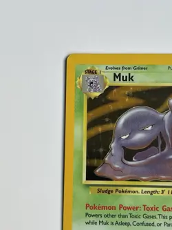 Muk 13 / 62 Pokemon Fossil Unlimited 1999 Near Mint / Light Play Holo Rare - Image 5