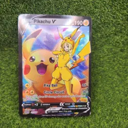 Pikachu V Lillie Pokemon Waifu Goddess Story Waifu Card Girl Holo - Image 1