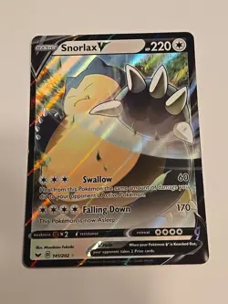 2020 Pokemon Snorlax V Holo Card 141/202 Sword & Shield Series NEAR MINT NM - Image 1
