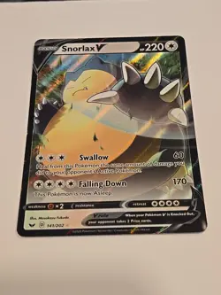 2020 Pokemon Snorlax V Holo Card 141/202 Sword & Shield Series NEAR MINT NM - Image 2