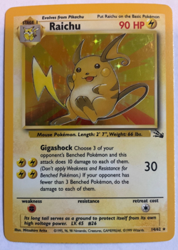 Raichu Fossil 14/62 Holo never played near mint Pokemon TCG - Image 1