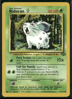 Pokemon Nidoran F #57/64 Jungle Near Mint or Better - Image 1