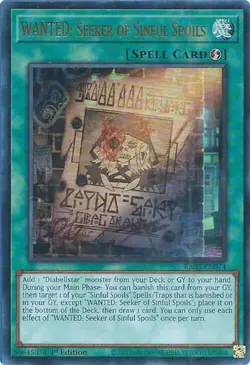 WANTED: Seeker of Sinful Spoils (UR)-Ultra Rare - 1st Edition - RA03-EN074 - ... - Image 1