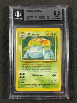 Pokemon Cards BGS 8.5 NM-MT+ Venusaur Base Set Unlimited Holo 1999 WotC 15/102 - Image 1