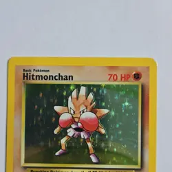 WOTC Pokemon Hitmonchan Base Set Holo Rare 7/102 70 HP English Vintage Card - Image 5