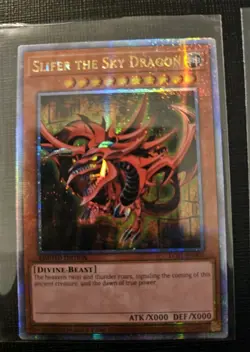 EGYPTIAN GOD CARDS OBELISK SLIFER RA LC01 Quarter Century Secret Rare Yugioh TCG - Image 2