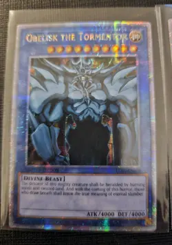 EGYPTIAN GOD CARDS OBELISK SLIFER RA LC01 Quarter Century Secret Rare Yugioh TCG - Image 4