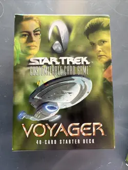 STAR TREK CCG VOYAGER Starter Deck 38 Cards No Rares Open - Image 1