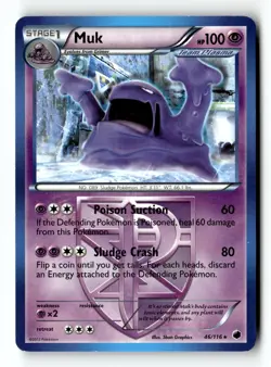 Pokemon Card Muk (Team Plasma) LP Plasma Freeze 46/116 - Image 1