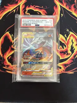 Pokemon Sun & Moon Unbroken Bonds Reshiram Charizard GX #20/214 Gem Mint PSA 10 - Image 1