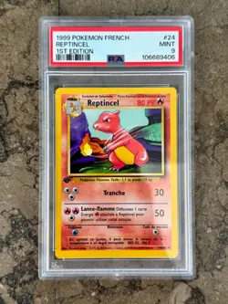 Reptincel PSA 9 MINT - 1ere Edition - Set de Base 1999 - Pokemon Francais 24/102 - Image 1